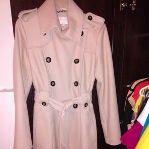Tan fit n flare dress peacoat